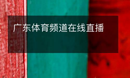 广东体育频道在线直播